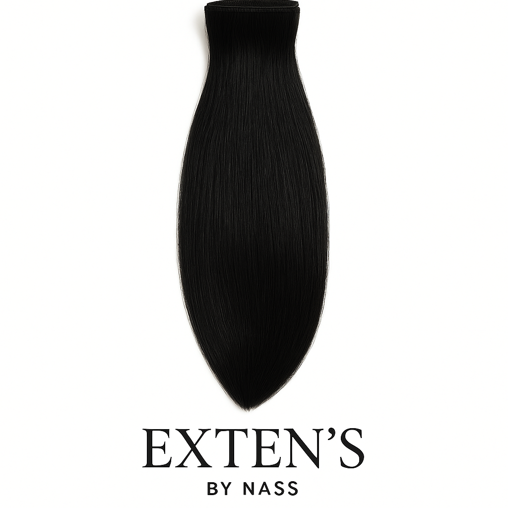 Extensions Clips Cheveux Russes Naturels - Nuance #1 Jet Black