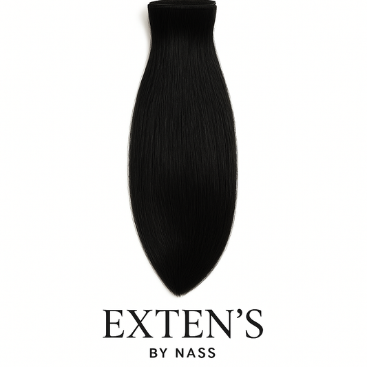 Extensions Clips Cheveux Russes Naturels - Nuance #1 Jet Black